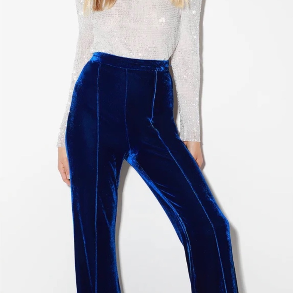 Blue Velvet Pants